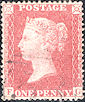 1857 1d Rose-red C11 Plate 45 'FG'